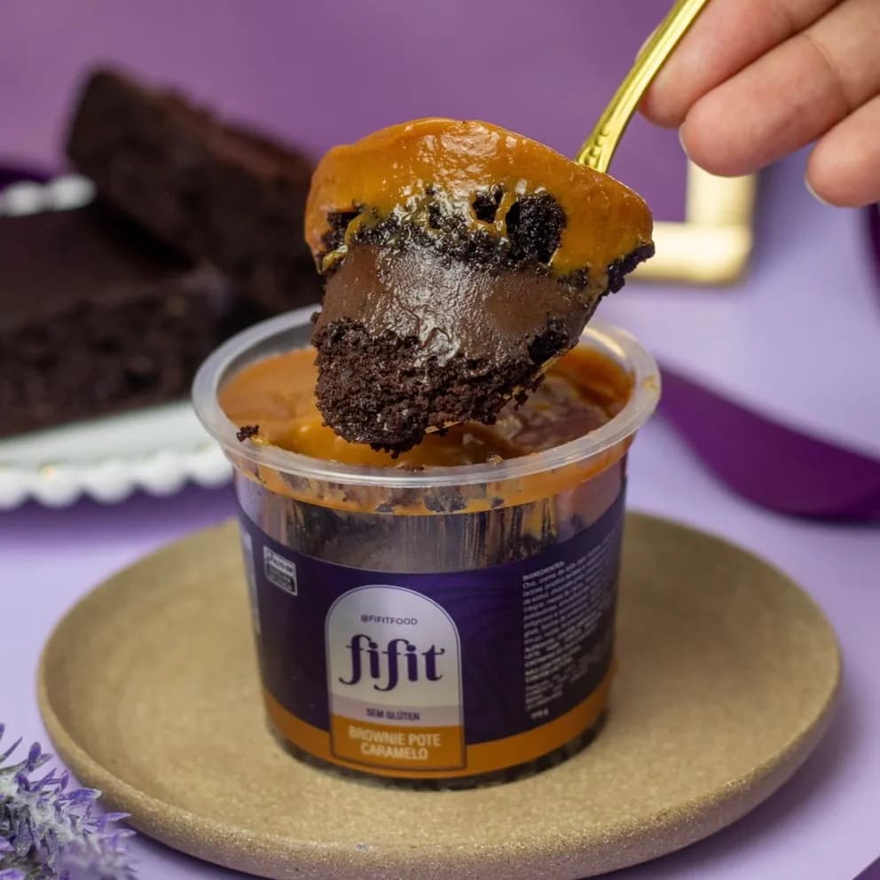 Brownie de pote de caramelo salgado